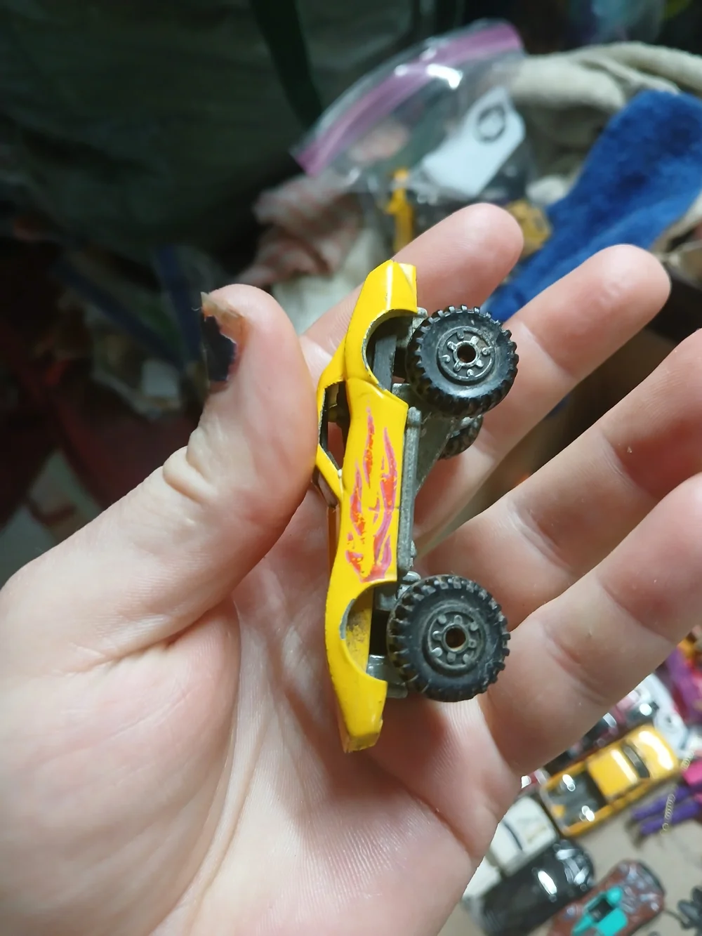 Hot Wheels 4x4 Monster Vette Chevy Corvette Stingray Yellow Flames 1975 Vintage
